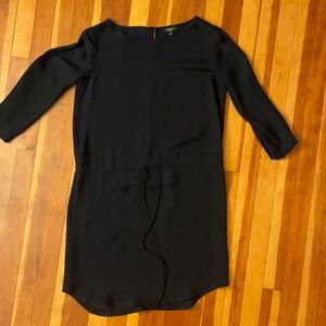 Blue Babaton Silk Dress with flattering drawstring